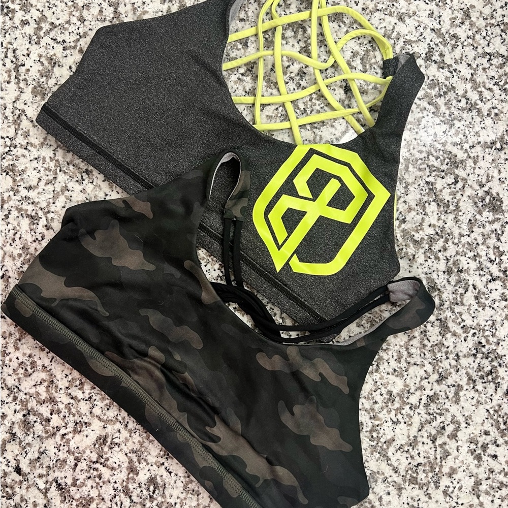 Two size medium born primitive sports bras